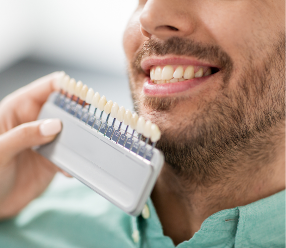 man getting cosmetic dentistry