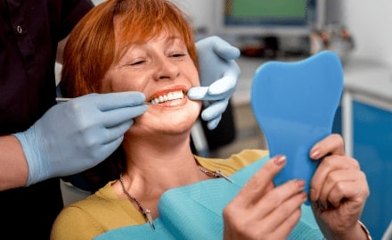 Woman getting Dental Exam